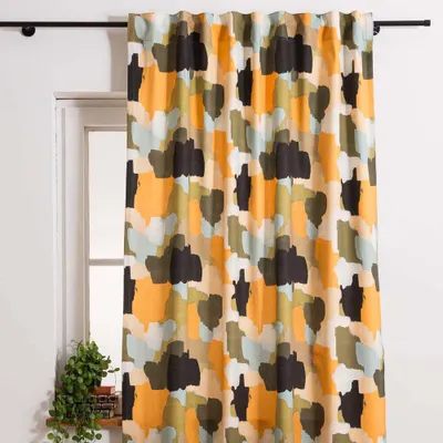 Produktbild von Vorhang Glaucia Farbflecken Gelb Grün Smok-Schlaufe 245x130cm (HxB)