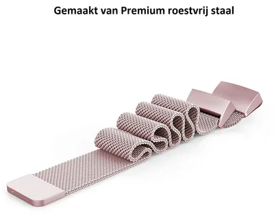 Productafbeelding van DrPhone Fitbit Charge 3 / Charge 3 SE Magnetische Milanese Armband - RVS