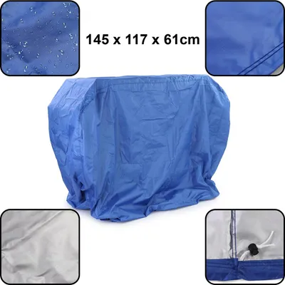 Produktbild von Premium Grillabdeckung Schutzhülle Cover BBQ Grill Schutz Blau M 145x117x61cm