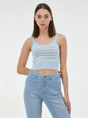 Produktbild von Orsay Hellblau gestreiftes Damen-Tanktop 38