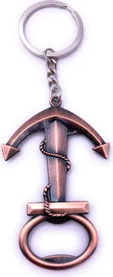 Produktbild von Onwomania Anker mit Seil Flaschenöffner Schlüsselanhänger Keychain Bronze Metall