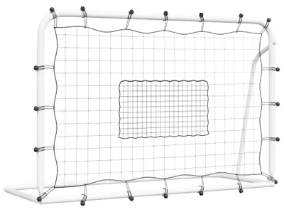Obrázok produktu pre vidaXL Futbalový odrazový mostík biely a čierny 184x61x123 cm Oceľ a PE