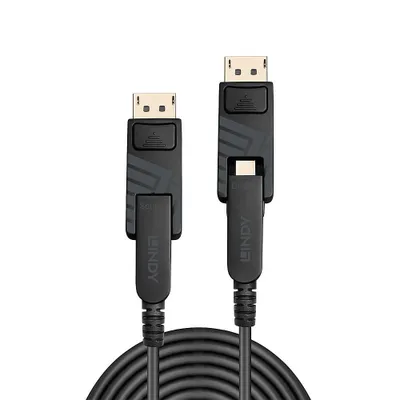 Produktbild von LINDY 100m Fibre Optic Hybrid DisplayPort 1.4 Cable