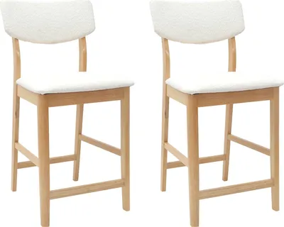 Obrázok produktu pre vidaXL Jedálenské stoličky 2 ks prírodné 48 x 49 x 95 cm Masívne kaučukové drevo