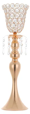 Produktbild von Blumenständer Set für Hochzeit - Tischaufsatz Tischdeko Ständer - 6-teilig, Modern, Eisen und Glas, Tischmodell, Für Hochzeit Party Event - Gold
