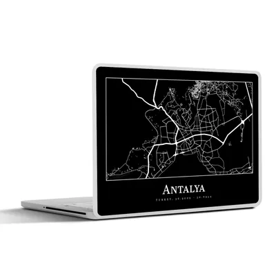 Produktbild von MuchoWow® Laptop Aufkleber Sticker Cover Karte - Antalya - Stadtplan 36.5x27.5 cm - Laptop-Sticker