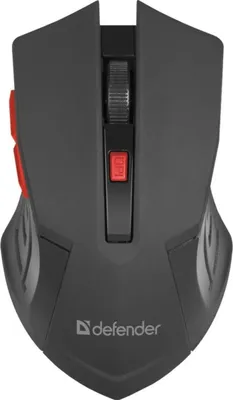 Image de Souris Defender Accura MM-275 RF Noir et Rouge Optique 1600 DPI 6 broches
