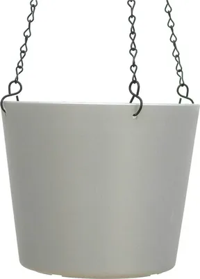 Produktbild von Kunststoff Ampel-Flori 19 silber Ø 19.5cm Höhe 17.5cm