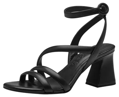 Produktbild von Tamaris Damen Sandalen mit Absatz Leder Banana-Absatz Sommer; BLACK/schwarz; 37