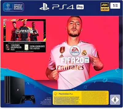 Produktbild von Sony Playstation 4 Pro 1TB Jet Black inklusive Fifa 20