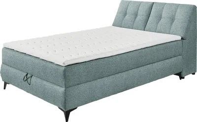 Produktbild von Boxbett >ATLANTIS 6< 140x200 cm Liegefläche, Bezug in mint - 145x102x240cm (BxHxT)