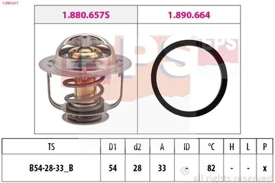 Produktbild von EPS Thermostat Kühlmittel 82°C für NISSAN TERRANO II (R20) Terrano II Van (R20)