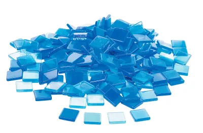Produktbild von Acryl-Mosaik, ca. 205 Stück, 1x1cm Azurblau