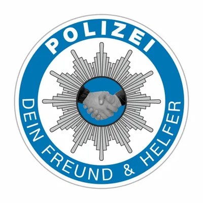 Produktbild von Hermann Schütz Aufkleber Polizei - Dein Freund & Helfer Ø 60mm