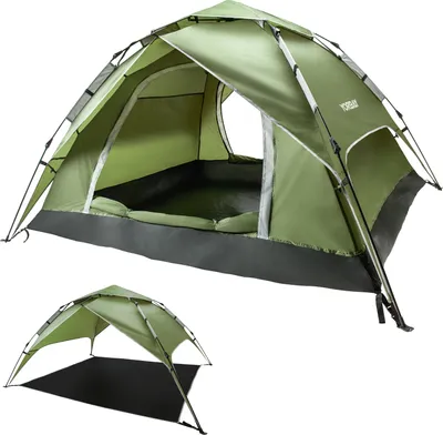 Produktbild von Yorbay Campingzelt Pop Up Zelte 230*230*145CM für 4 Personen ,doppelwand wasserdicht UV-Schutz Kuppelzelte Wurfzelte für Familie, Trekking, Outdoor