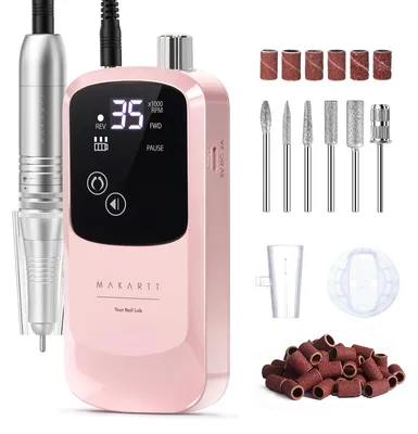 Kabellose Nagelbohrmaschine 35.000 U/min, LED, 6 Bits + 56 Bänder
