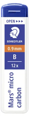 Produktbild von STAEDTLER Mars micro 250 Mine für Druckbleistift Dose mit 12 Minen, 0.9 mm, B