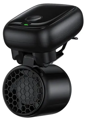 Image de Mini ventilateur clip portable, réglable sur 3 vitesses, rechargeable par USB-C, couleur noire