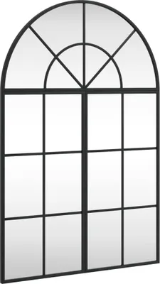 Zdjęcie produktu dla vidaXL Lustro ścienne czarne 60x90 cm Krzywe żelazko