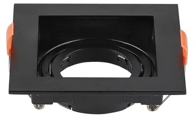 Image de VTAC - Spot LED encastrable carré inclinable GU10 IP20 Noir 95x95mm
