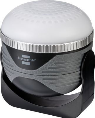 Brennenstuhl Akku LED Outdoor Leuchte OLI 310 AB  mit Bluetooth®  Lautsprecher (Campingleuchte mit Magnet und Haken / Campinglampe für außen mit Lautsprecher 1x 3W , aufladbar und inkl. USB-Powerbank)