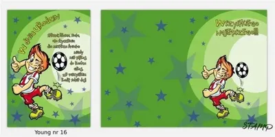 Zdjęcie produktu dla Karnet Young B6 + koperta wzór nr 016 Urodziny - Stamp
