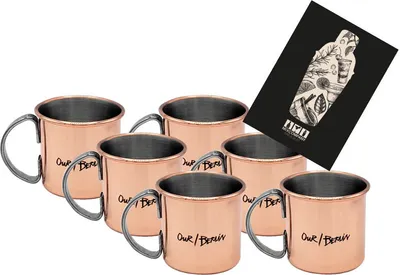 Produktbild von Our Berlin 6er Set Kupfer Becher - 6x Moskow Mule Becher mit Griff