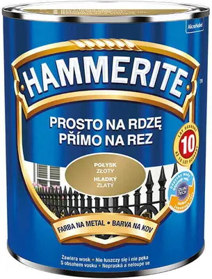 Produktbild von Hammerite Metallschutzlack, Rostschutzlack, Gold glänzend 250 ml,