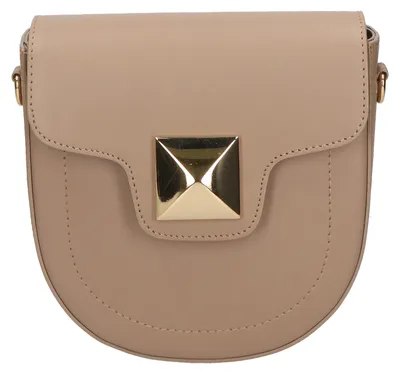 Produktbild von Lux Schultertasche für Damen, aus echtem Leder, gerippt, Italy