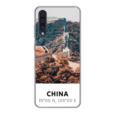 Produktbild von MuchoWow® Handyhülle Schutzhülle Hülle für Samsung Galaxy A30s China - Große Mauer - Herbst - Asien Silikon Softcase Handy Hülle - Karteninhaber