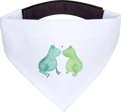 Produktbild von Mr. & Mrs. Panda Halstuch Hund Frosch Liebe - Weiß - Geschenk, Hundehalstuch, Freundin, Froschkönig, Frösche, Tuch, Bandana für Hunde, Verheiratet, Hochzeitstag