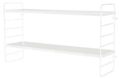 Produktbild von Bloomingville Regal weiß 65 cm Wandregal Metall 2 MDF Böden Bord