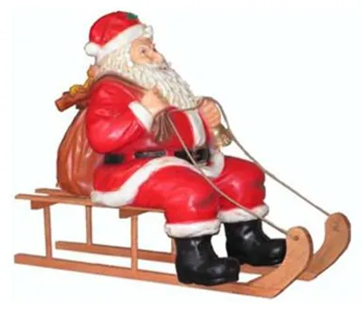 Produktbild von Weihnachtsmann Nikolaus Weihnachts Deko Haus Dekoration Schlitten Figur Statue