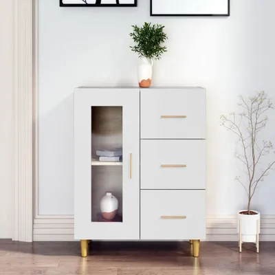 Produktbild von Sideboard Wohnzimmer - Weiß 69,5x34x90 cm Holzwerkstoff - Kommoden CC27595