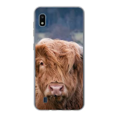 Produktbild von MuchoWow® Handyhülle Schutzhülle Hülle für Samsung Galaxy A10 Schottischer Highlander - Hörner - Berg Silikon Softcase Handy Hülle - Schutzhülle