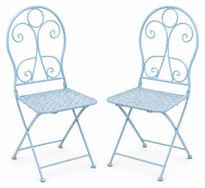 Produktbild von Gartenstuhl 2er-Set Solea Blau
