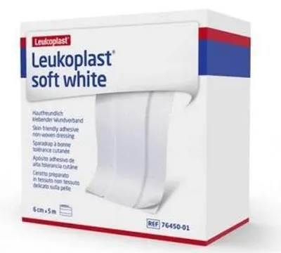 Productafbeelding van Leukoplast Soft White 5m x 4cm (1 rol)