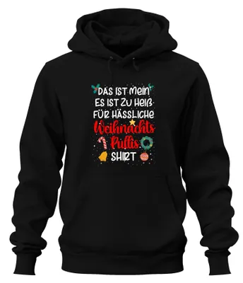 Obrázok produktu pre Škaredá vianočná rodinná mikina s kapucňou - Christmas Xmas Christmas Uni mikina s kapucňou, čierna, XXL