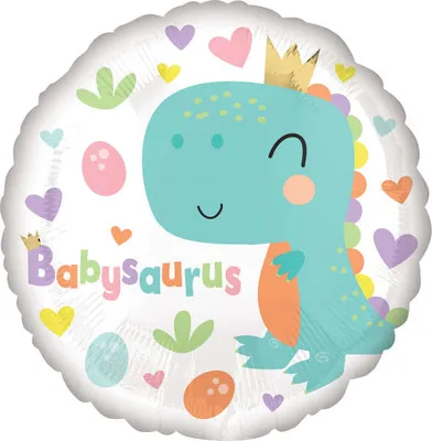 Produktbild von Babysaurus Folienballon Rund 46cm