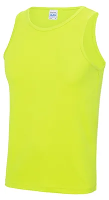Image de Just Cool JC007 | Cool Vest Tank Top Sport T-Shirt - WRAP cert. Fabrication - Couleur : Electric Yellow - Taille : M
