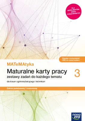 Immagine prodotto di WSiP MATeMAtyka 3. Maturalne karty pracy. Zakres podstawowy i rozszerzony. Reforma 2019, Edukacyjny, Polski