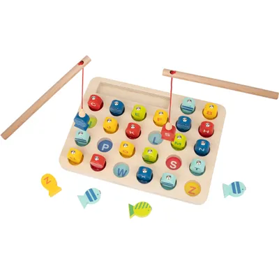 Obrázek produktu pro Tooky Toy Dřevěná hra Rybaření Učení Písmena 29 el.