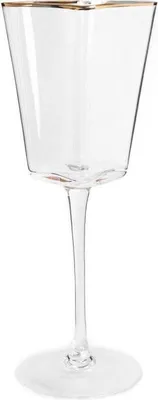 Produktbild von HOMLA AMAR Weinglas in Herzform mit Goldrand 0,3 l