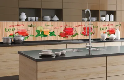 Produktbild von Küchenrückwand Folie selbstklebend TEE 350 x 60 cm - Klebefolie - Dekofolie - Spritzschutz für Küche -