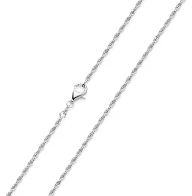 Produktbild von MATERIA Doppel Ankerkette Silber 925 rhodiniert 2mm - Damen Halskette Silber in 40 - 70cm K58