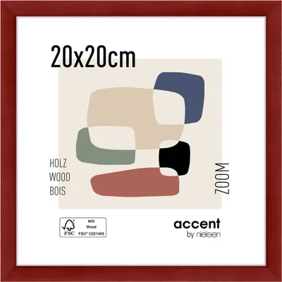 Produktbild von accent by nielsen Holz Bilderrahmen Zoom, 20x20 cm, Rot