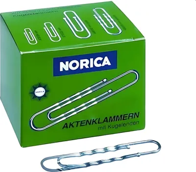 Produktbild von Alco NORICA Briefklammern, 50 mm, gewellt verzinkt, 1000 Stück