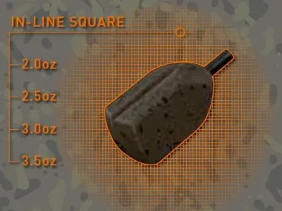 Produktbild von Fox Camotex™ In-Line Square Groove Lead - 10 Angelgewichte, Gewicht:42g