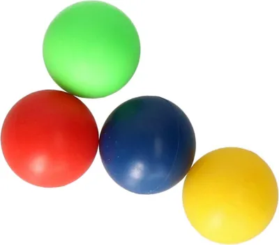 Produktbild von Wasserball Gummistrandbälle 4x, Durchmesser 4 cm, bunte Ersatzbälle, für Strand und Pool