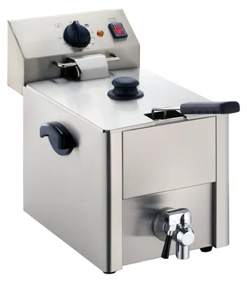 Produktbild von GastroHero Elektro Fritteuse ECO 10 Liter mit Ablasshahn Edelstahl Tischfritteuse Gastro Fritteuse Pommes Fritteuse Thermostat 3,25 kW
